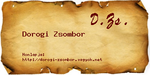 Dorogi Zsombor névjegykártya