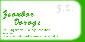 zsombor dorogi business card